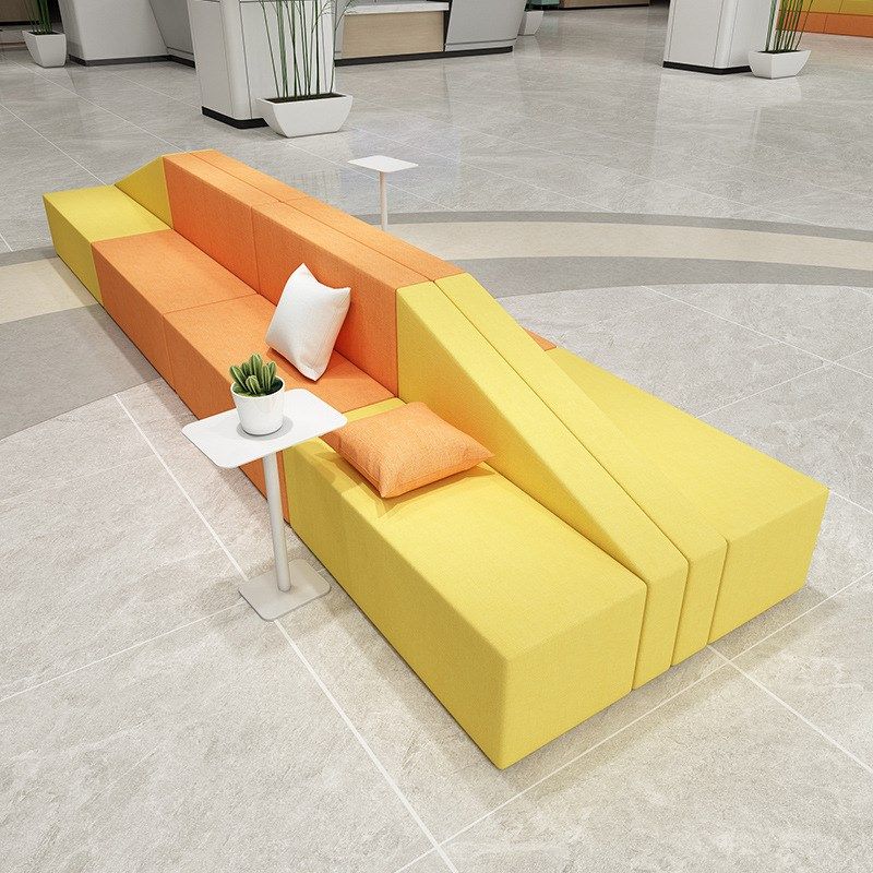 速发简约培训机异公场商司幼儿园银行等候区医院创意构形组合沙发