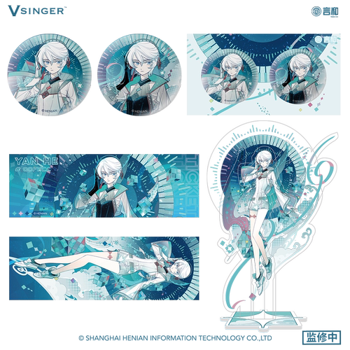 言和AI公式徽章亚克力立牌镭射票