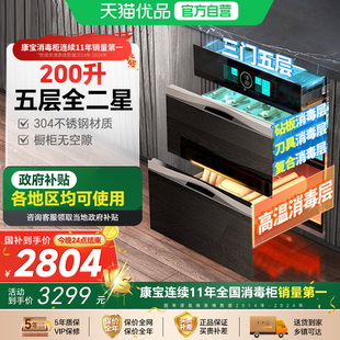 TQ2嵌入式 康宝XDZ200 消毒柜不锈钢家用厨房碗筷碗柜304不锈钢