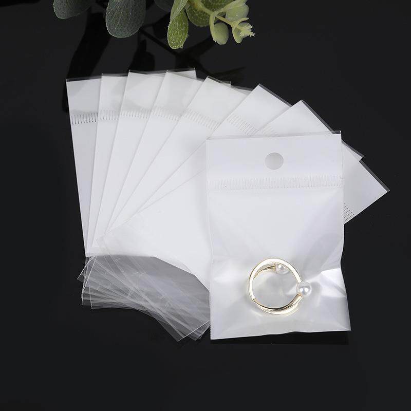 现货不干胶自粘袋opp卡头印刷袋珠光膜卡头袋 塑料透明首饰包装袋