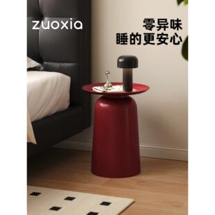 左下梵克床头柜创意替代品小型圆形家用卧室小户型极窄收纳置物架