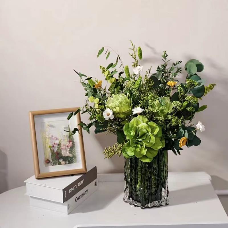 特级永生花花束洋蓟绣球真花干花高级感客厅电视斗柜家居装饰摆件