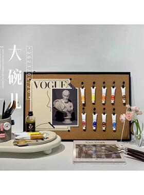 样板间女孩房儿童房绘画艺术主题软装真书摆件画画颜料调色盘