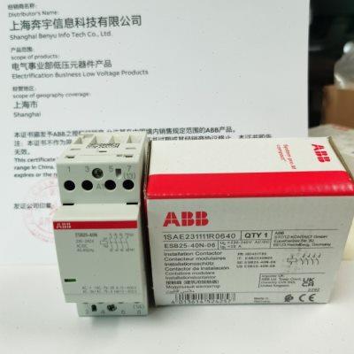 ABB建筑接触器进口ESB25-40N-06线圈230-240VAC/DC替代ESB24-40