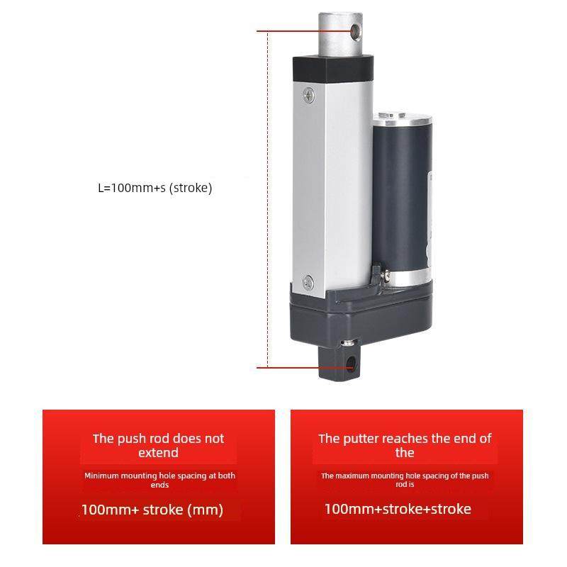 制造商推力型工业升降机微型伸缩杆Xc758直线直流电机电动推杆24V