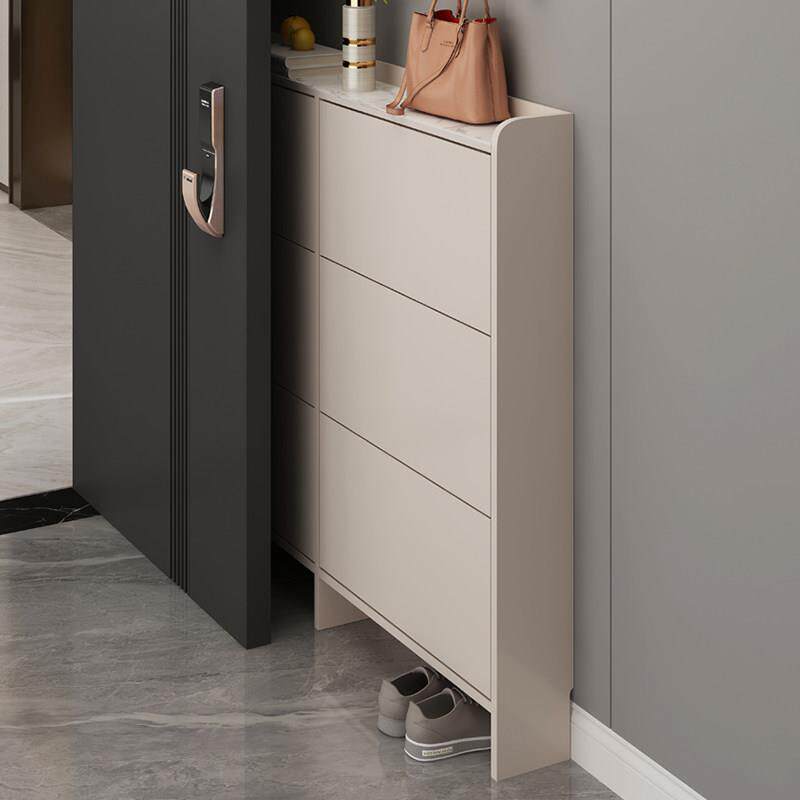 15cm超薄鞋柜家用门口实木翻斗极窄贴墙极薄款鞋柜新款2025爆款