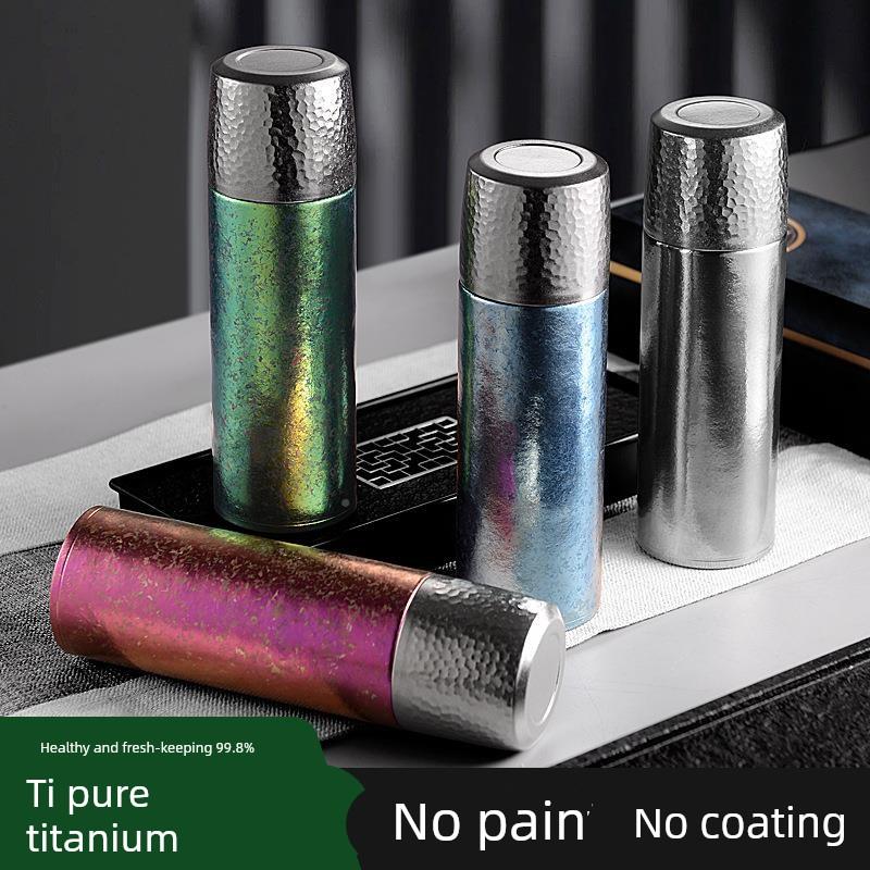 纯2025新款商务内纯车钛保温无品牌杯400ml焖泡茶杯锤外纹载99.8%