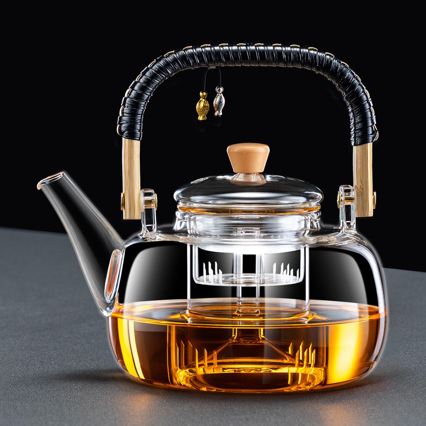 加厚耐热玻璃蒸煮茶壶电陶炉专家用泡茶新款过滤养生明火烧水茶器