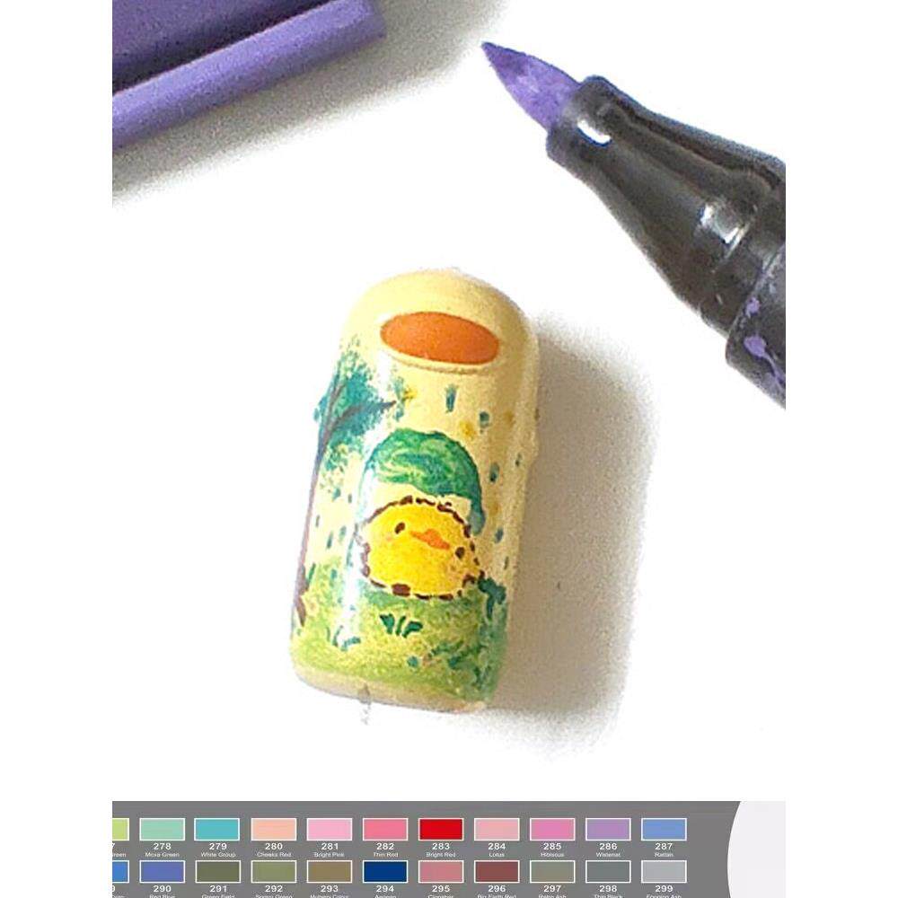 ob11娃鞋真皮牛皮革用笔颜料笔DIY画笔专业丙烯笔21色