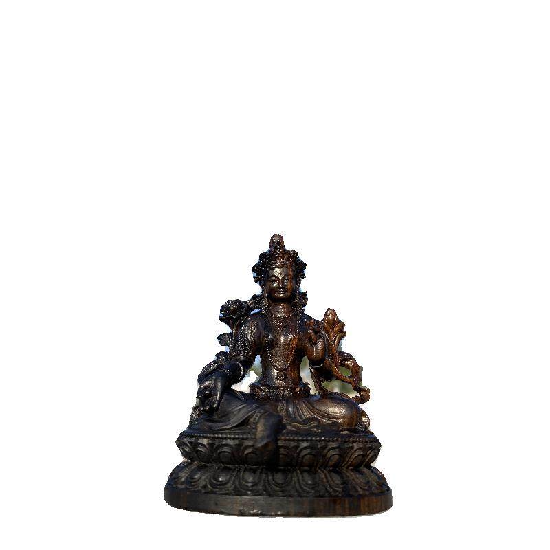 天然印尼沉香木雕绿渡母摆件实木雕刻观音居家客厅装饰摆件