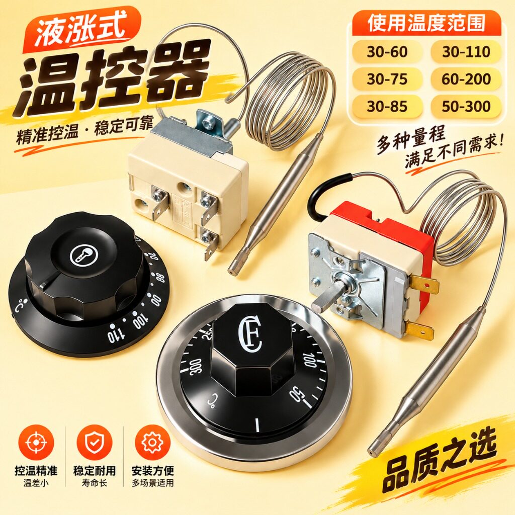 防干烧配件热水器温控器限温器液涨式温控开关开水箱感温开关通用