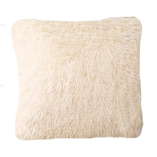 A long-velvet solid-color sea lion plush sofa backrest foreign supermarket square cushion square pad leather throw pillow