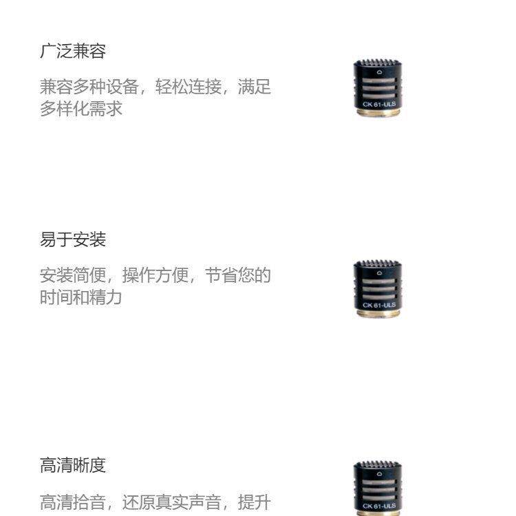 议价AKG(爱科技)CK61 ULS 专业电容话筒拾音头 放心选购