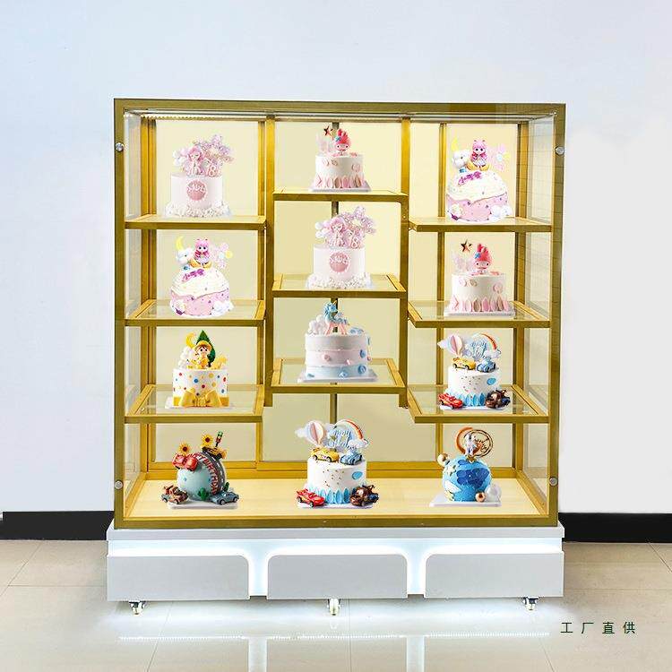 生日蛋糕模型展示柜展示架样品柜烘焙店玻璃商用橱窗模具展示架面