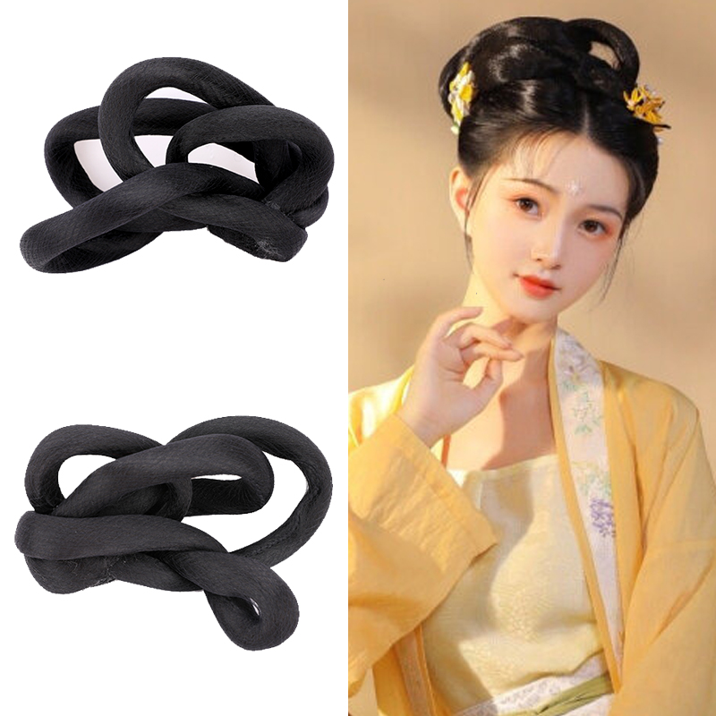 速发日制发束假发包古风假发唐风头顶可调节发髻汉服明常造型发型