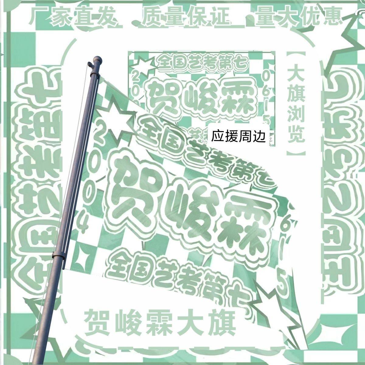 贺峻霖大旗明星TF家族贺峻霖应援旗户外打卡音乐节应援旗定制