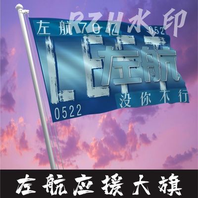 左航应援大旗明星TF家族左航应援旗户外音乐节演唱会应援旗帜定制