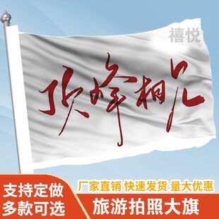 顶峰相见音乐节旗帜定做登山旅行爬山拍照网红打卡旗子可签名
