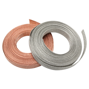 加密型纯铜编织网带紫铜电缆线屏蔽网镀锡铜丝金属编织网套裸铜线