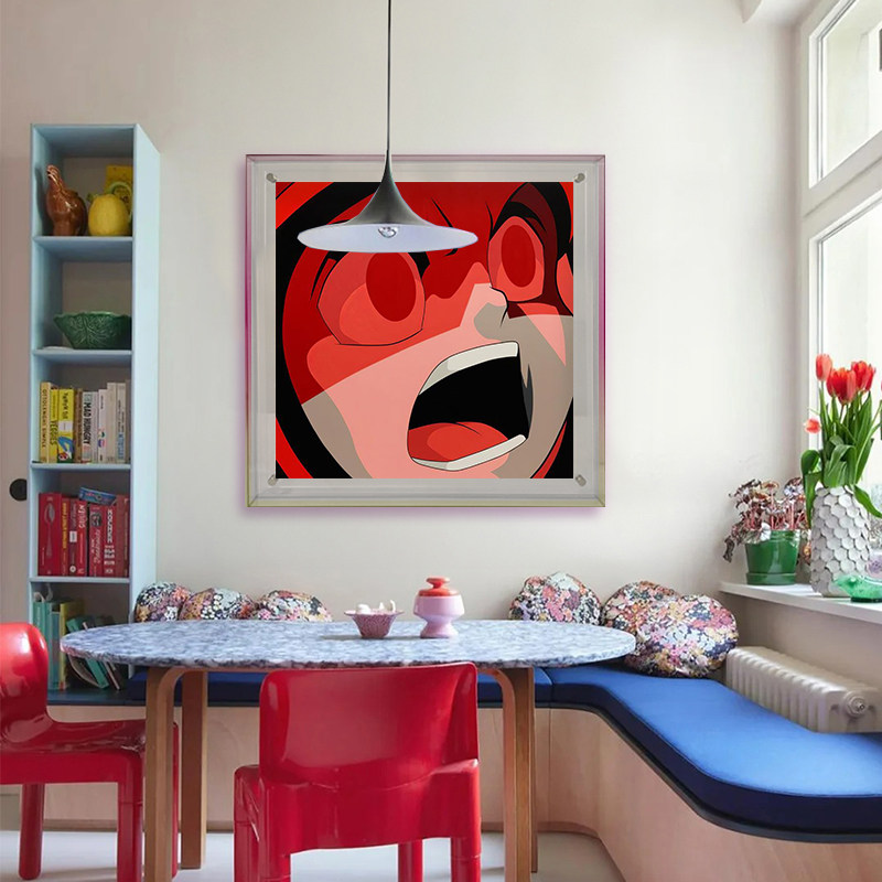 韩国艺术家Aokizy装饰画服装店亚克力相框画客厅卧室潮流创意摆画