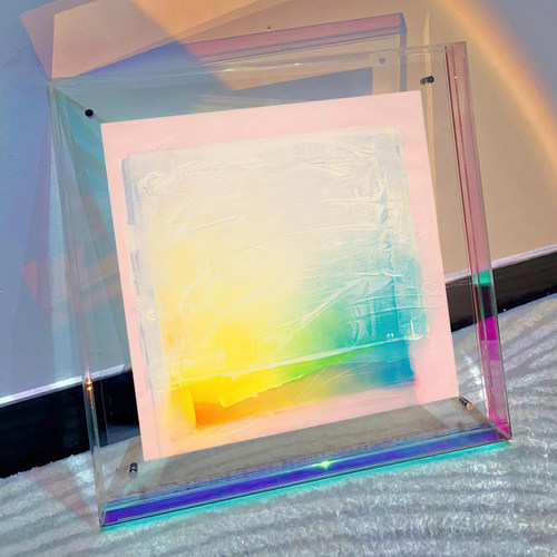 高级小众抽象色块装饰画包豪斯简约现代极简摆件画客厅亚克力挂画