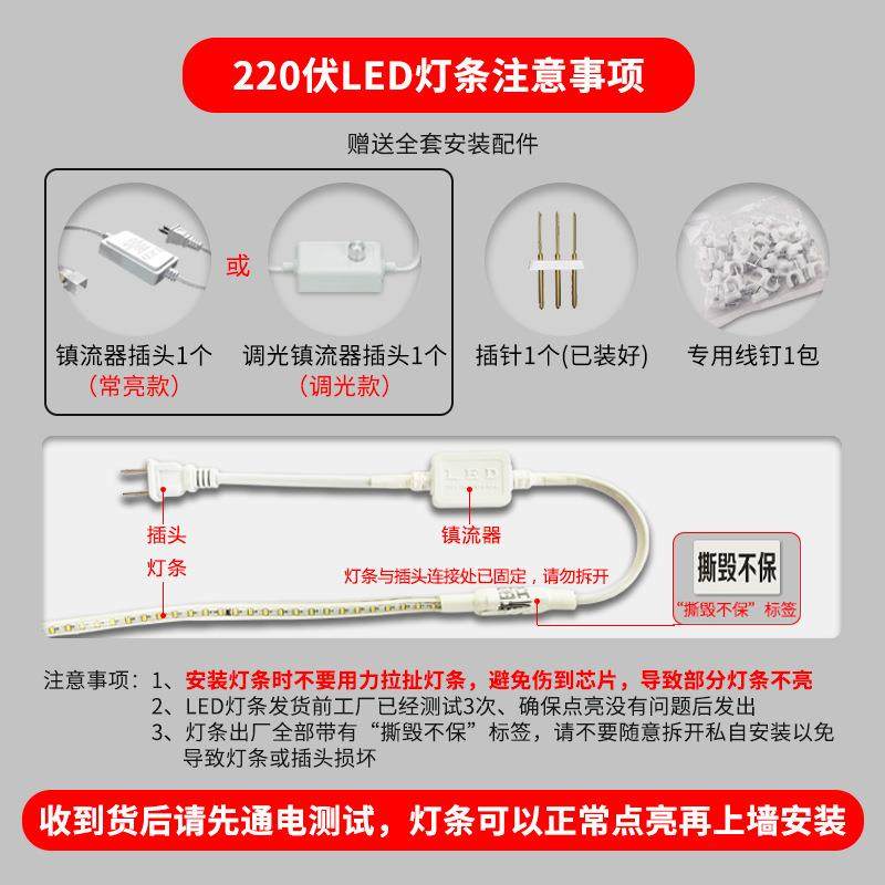 补发LED灯条灯带插头镇流器 室内暖光墙壁装饰灯220V防坏珠店铺灯