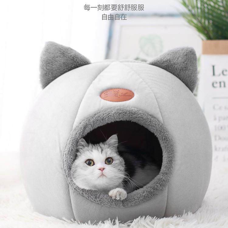 猫窝四季通用封闭式房子床屋别墅狗狗窝冬天保暖和宠物猫咪用品