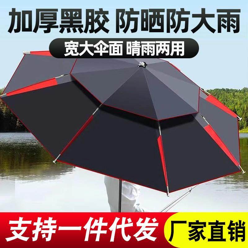 新款2024钓鱼伞大钓伞钓鱼遮阳专用雨伞加厚防晒帐篷伞户外拐杖伞