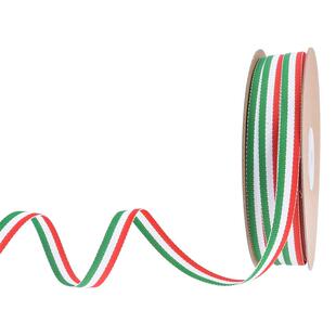 跨境temu热卖三色红白绿条纹彩带 钥匙扣奖杯礼品包装带花束丝带