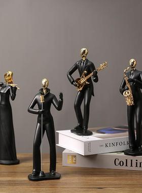 创意乐队人物摆件轻奢个性玄关装饰摆设电视柜酒柜书房桌面工艺品