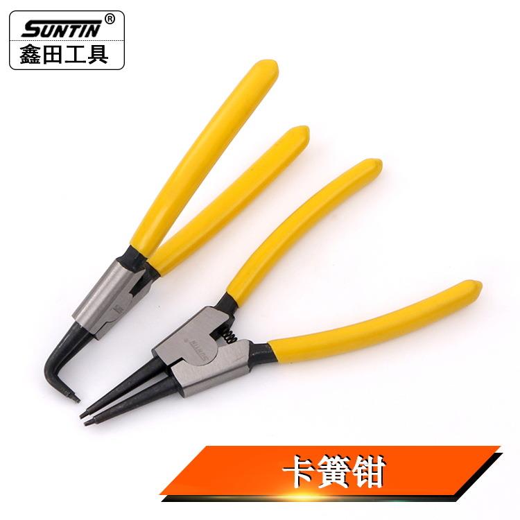 鑫田7寸卡簧钳子内卡钳外卡黄钳卡环钳子挡圈钳卡黄钳弹簧钳内弯