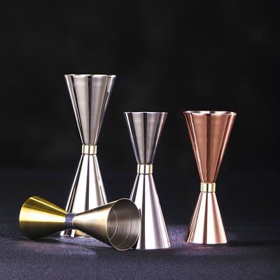不锈钢盎司杯量酒器调酒杯鸡尾酒双头量杯30/45/60带刻度 Jigger