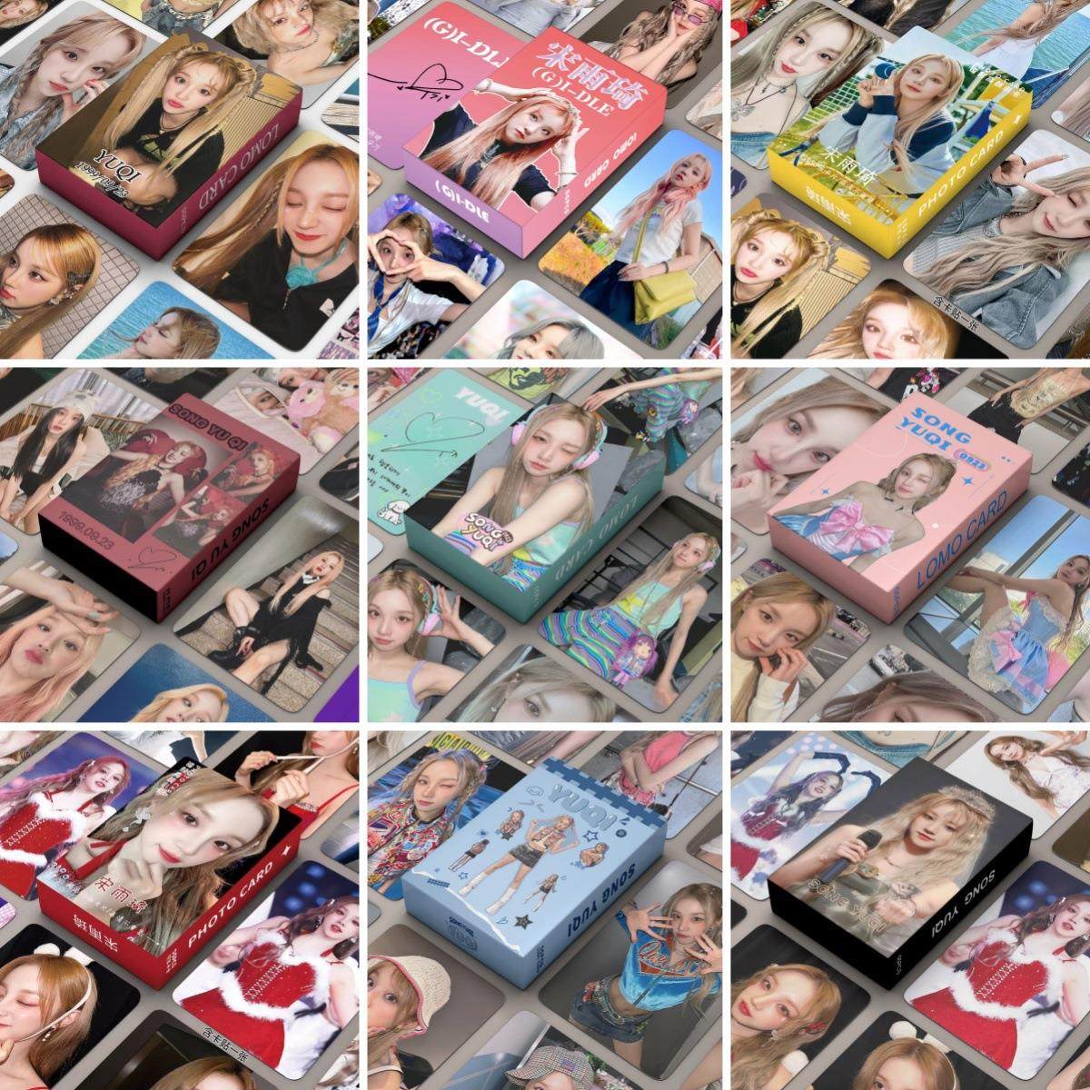 现货55张(G)I-DLE小卡宋雨琦单人小卡女娃周边明信片收藏卡LOMO卡