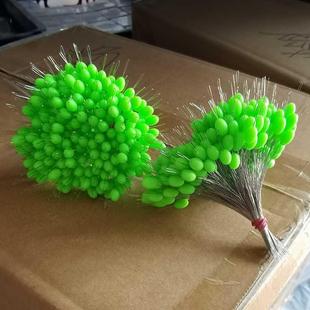 现货大物顶豆挡豆荧光绿300粒一把钓鱼渔具配件大物