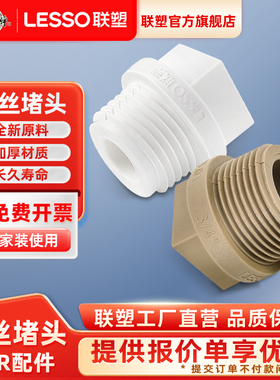联塑PPR白色1/2/4分外螺纹堵头6分广东联塑配件接头管帽接头配件