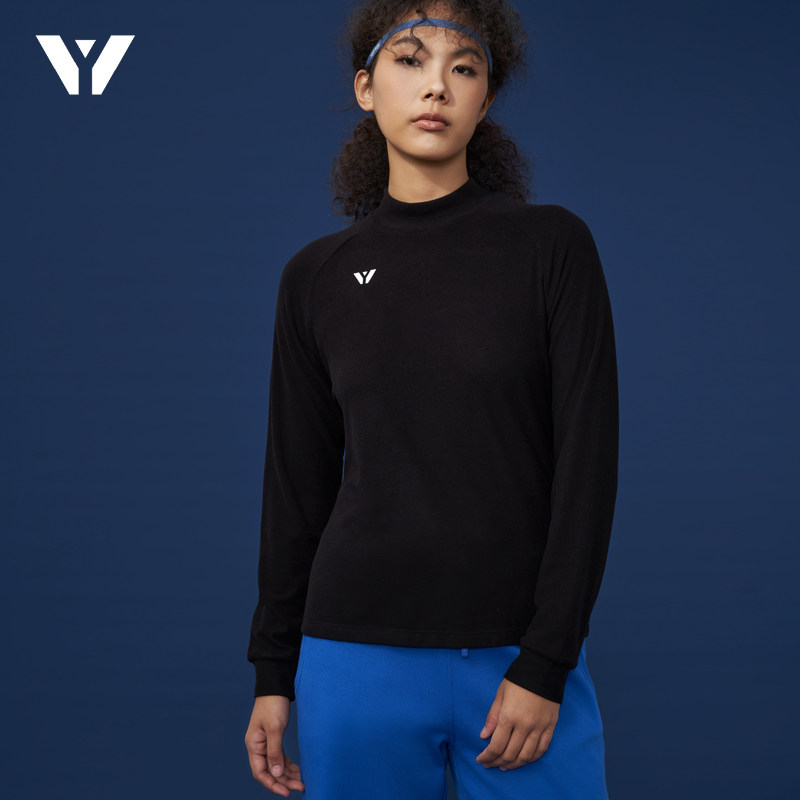 YBA休闲运动德绒内衬女秋冬纯色高弹德绒智暖小立领打底衫25070B