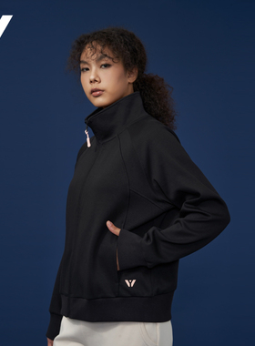 YBA针织保暖立领外套女运动健身女士秋冬季休闲开衫上衣25013B