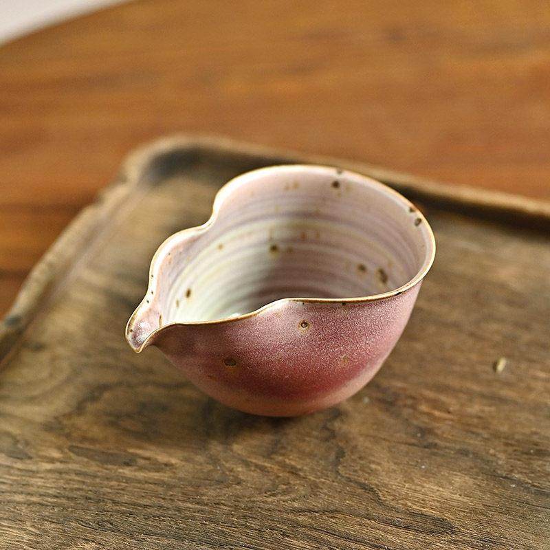 景德镇苏打烧硒红釉纯手工葫芦口粗陶公道杯复古窑变釉分茶器片口,餐饮具,公道杯,淘宝优惠券,粉丝福利购,淘宝优惠卷