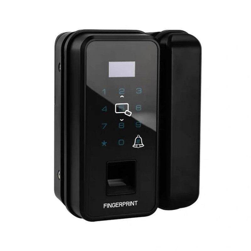 免打孔智能玻璃门锁指纹锁电子密码锁遥控门禁刷卡手机开锁电池锁