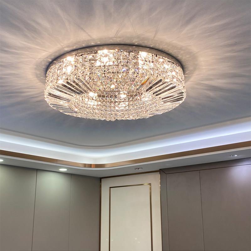 现代简约水晶吸顶灯卧室客厅轻奢灯具 2025新款PMMA高透光率灯罩
