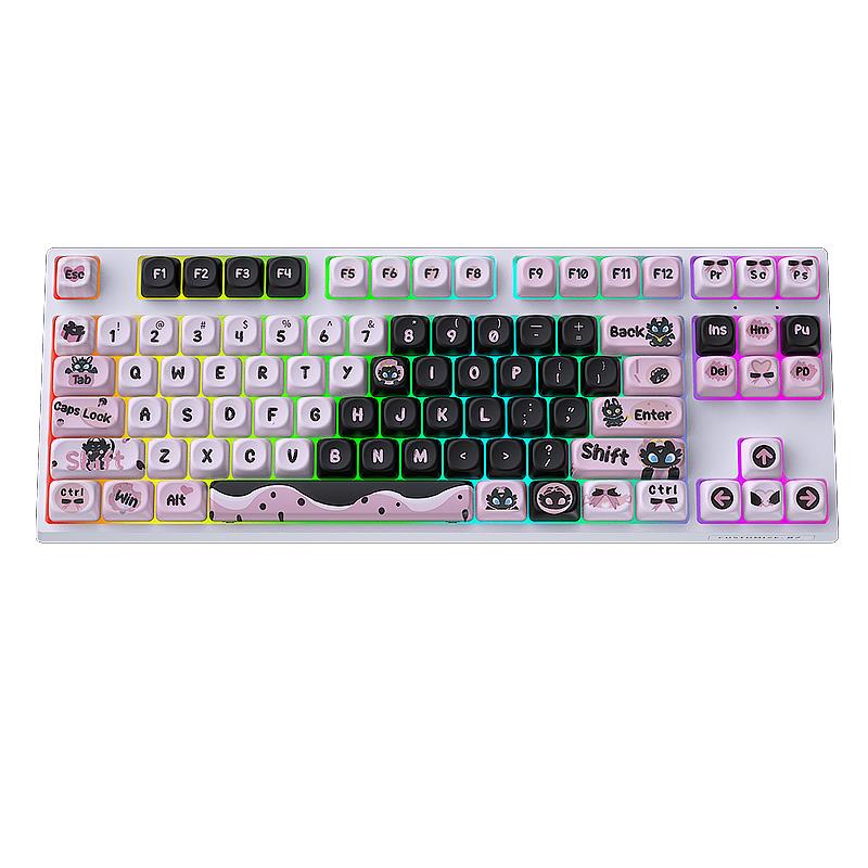 黑吉蛇 DK87V2机械键盘套件RGB蓝牙无线2.4G有线三模客制化下灯位