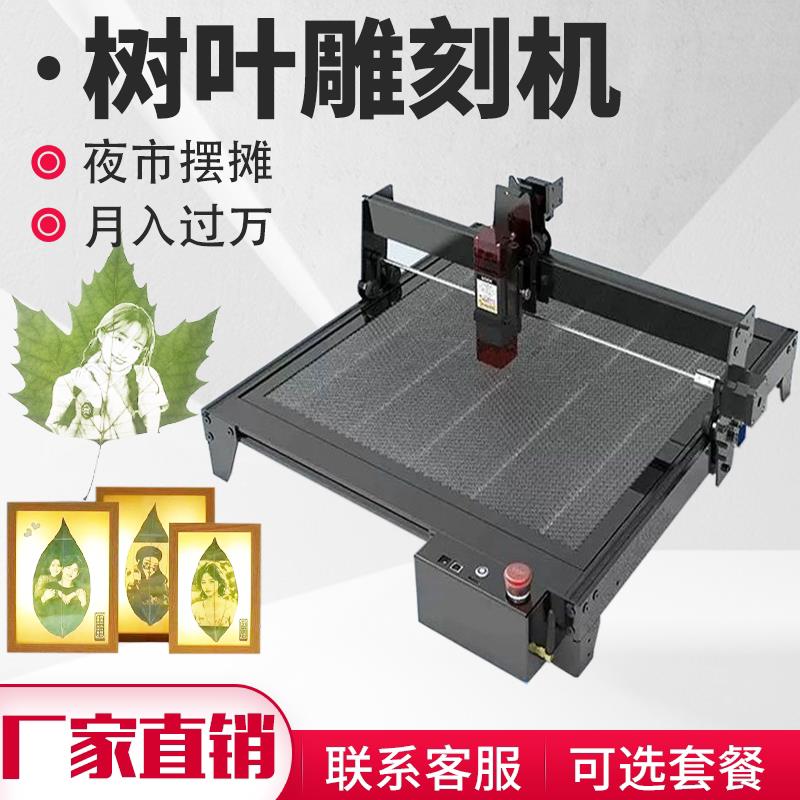 叶雕机树叶激光雕刻机小型全自动摆摊叶子打印照片机器激光打刻机