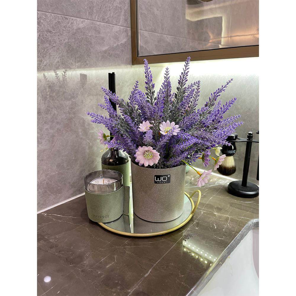wo+彷真薰衣草盆栽假花北欧家居玄关阳台样板间民宿商场装饰摆放,家居饰品,仿真花/假花,淘宝优惠券,粉丝福利购,淘宝优惠卷