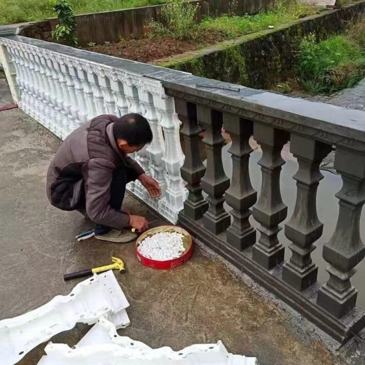 新款中式阳台护栏围栏阳台花瓶水泥模具罗马柱扶手栏杆模型建筑用