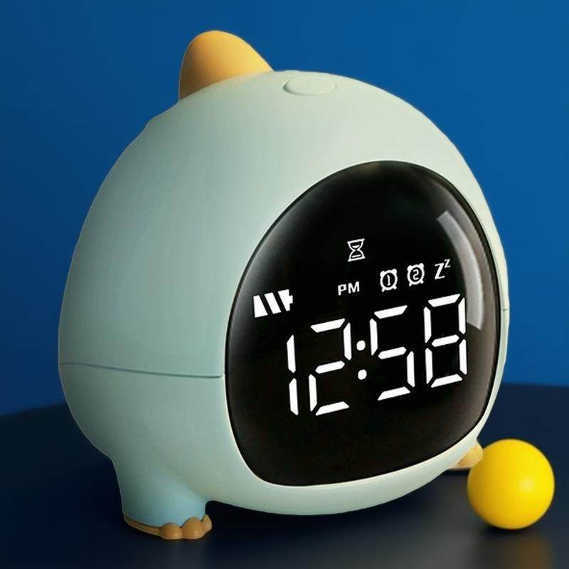 小恐龙闹钟儿童男孩起床神器学生智能电子时钟2024新款闹铃计时器