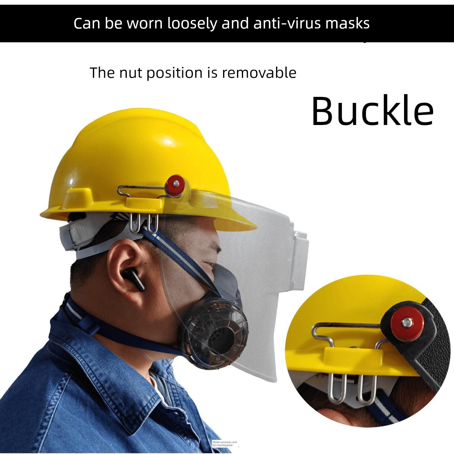 焊工安全帽卡扣活动偏心