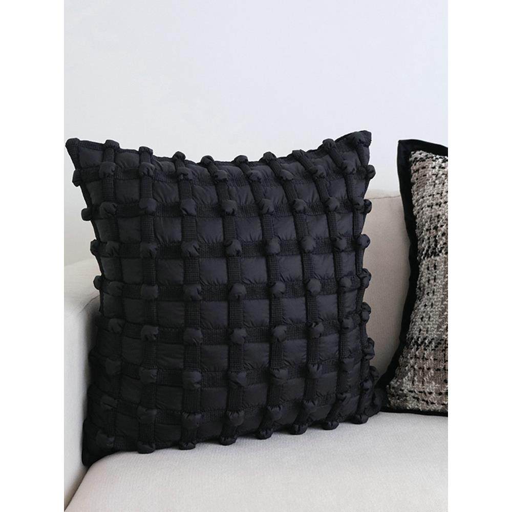 轻奢黑色高端立体气泡网格模型房沙发枕头枕头腰枕头背枕头套芯,居家布艺,靠垫/抱枕,淘宝优惠券,粉丝福利购,淘宝优惠卷