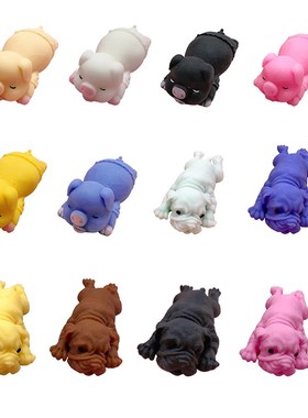 Soft Cute Realistic Silicone Bulldog Soft Animal Sss Relieve