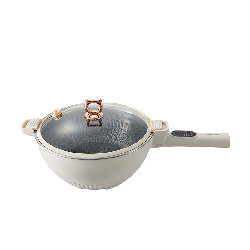 摩动电炒锅家用炒菜一体式多功能不锈钢蒸微压火锅2023新款快煮锅