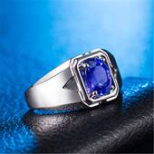 New triange Open Tanzanite Symmetrical Sapphire Ring Design